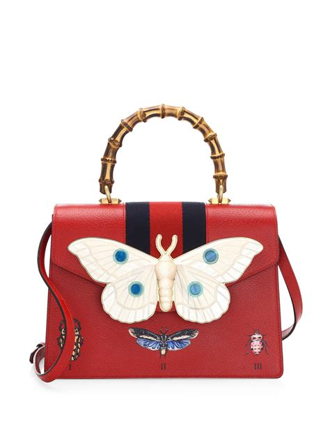 red round gucci bag|red gucci bag with butterfly.